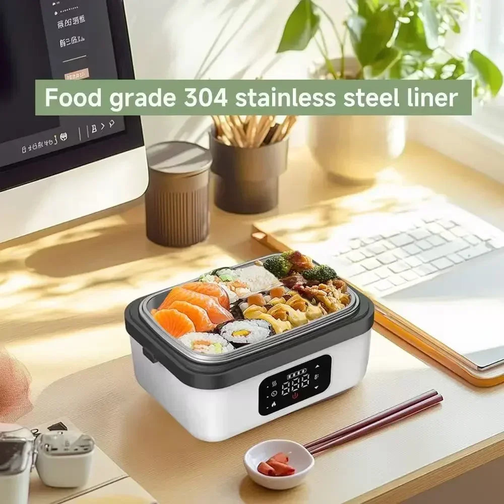Portable Wireless Self-Heating Lunch Box | LCD Display | Large Capacity