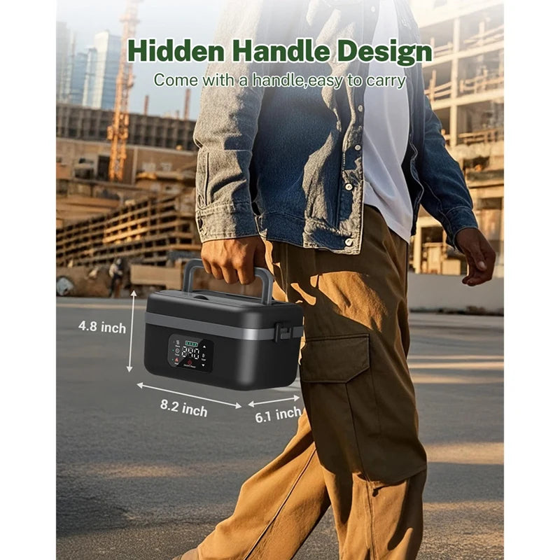 HeatGo Pro – Cordless Self-Heating Lunch Box | 16,000mAh Battery