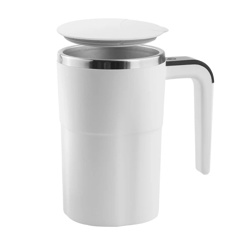 Self-Stirring Coffee Mug | 380ML Auto-Mix Cup | LCD Temp Display | USB-C | Black
