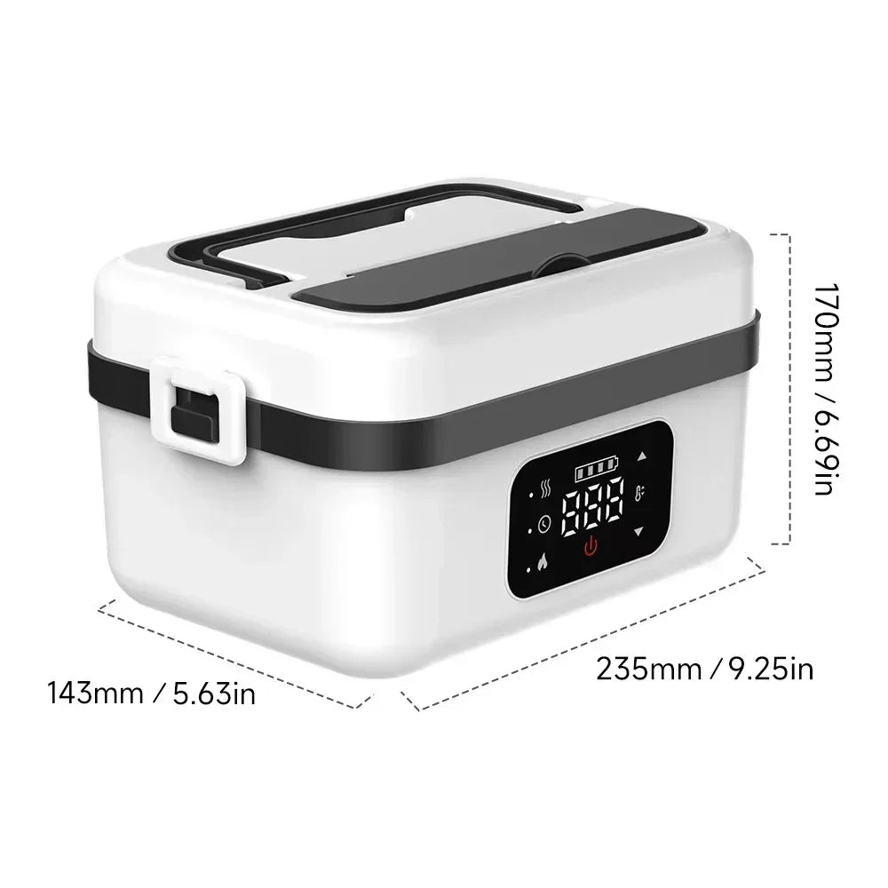 Portable Wireless Self-Heating Lunch Box | LCD Display | Large Capacity