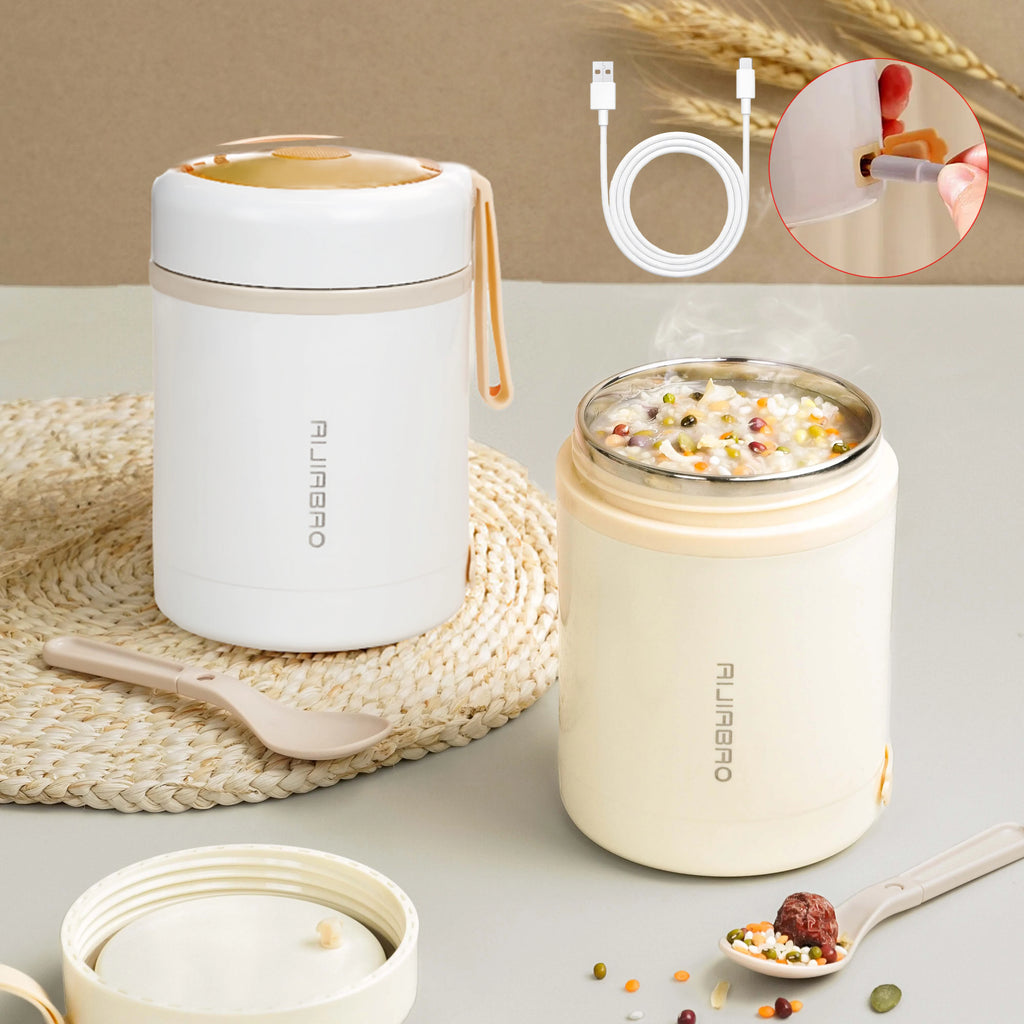 USB Electric Heating Lunch Box | 600ML Insulated Food Warmer | Leakproof
