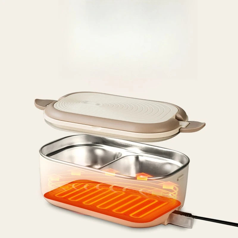 Electric Heating Lunch Box | Portable Water-Free Food Warmer for Office & Travel