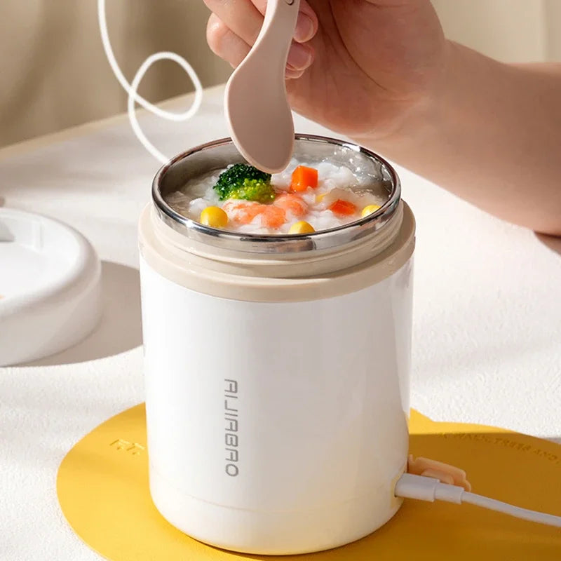 USB Electric Heating Lunch Box | 600ML Insulated Food Warmer | Leakproof