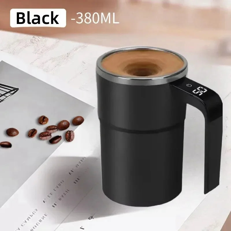 Self-Stirring Coffee Mug | 380ML Electric Auto-Mix Cup | USB Rechargeable | IP67 Waterproof