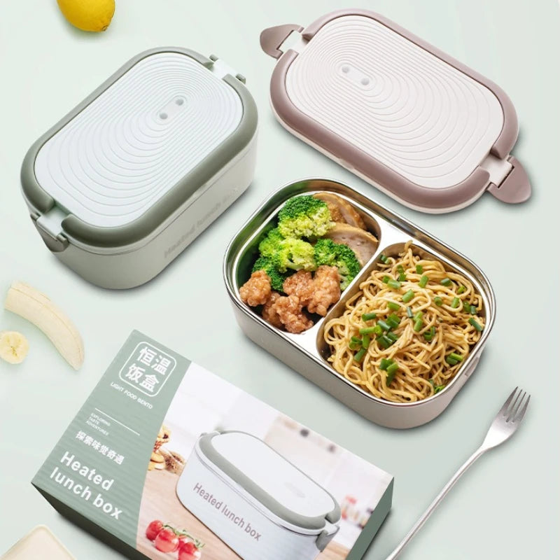 Electric Heating Lunch Box | Portable Water-Free Food Warmer for Office & Travel